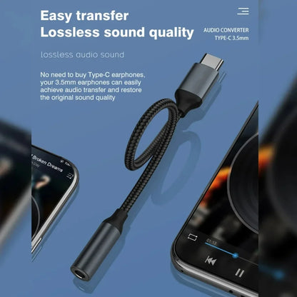 Type C To 3.5mm Jack Headphone Adapter Audio Adapter for iPhone Huawei Xiaomi Samsung Galaxy S24 USB C To 3.5 mm Audio Aux Cable