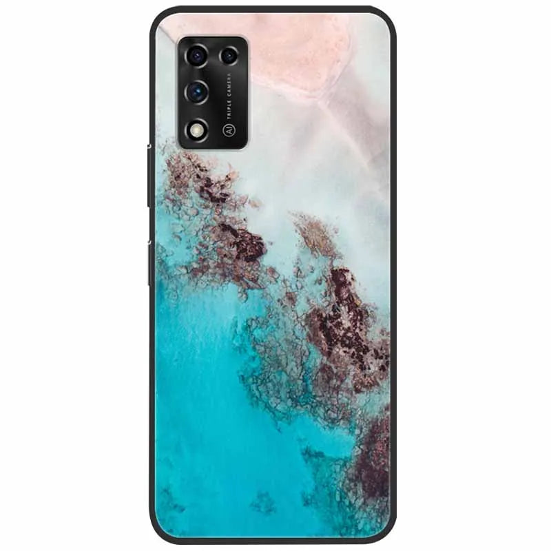 For ZTE Libero 5G II Case Marble Soft Silicone Protective Back Covers for ZTE Libero 5G III A202ZT 2022 5GIII Flower Coque TPU