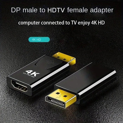 DP To HDTV 4K Connector DisplayPort DP Male to HDTV Female Adapter Converter Video Audio Plug Switch For Computer TV Laptop