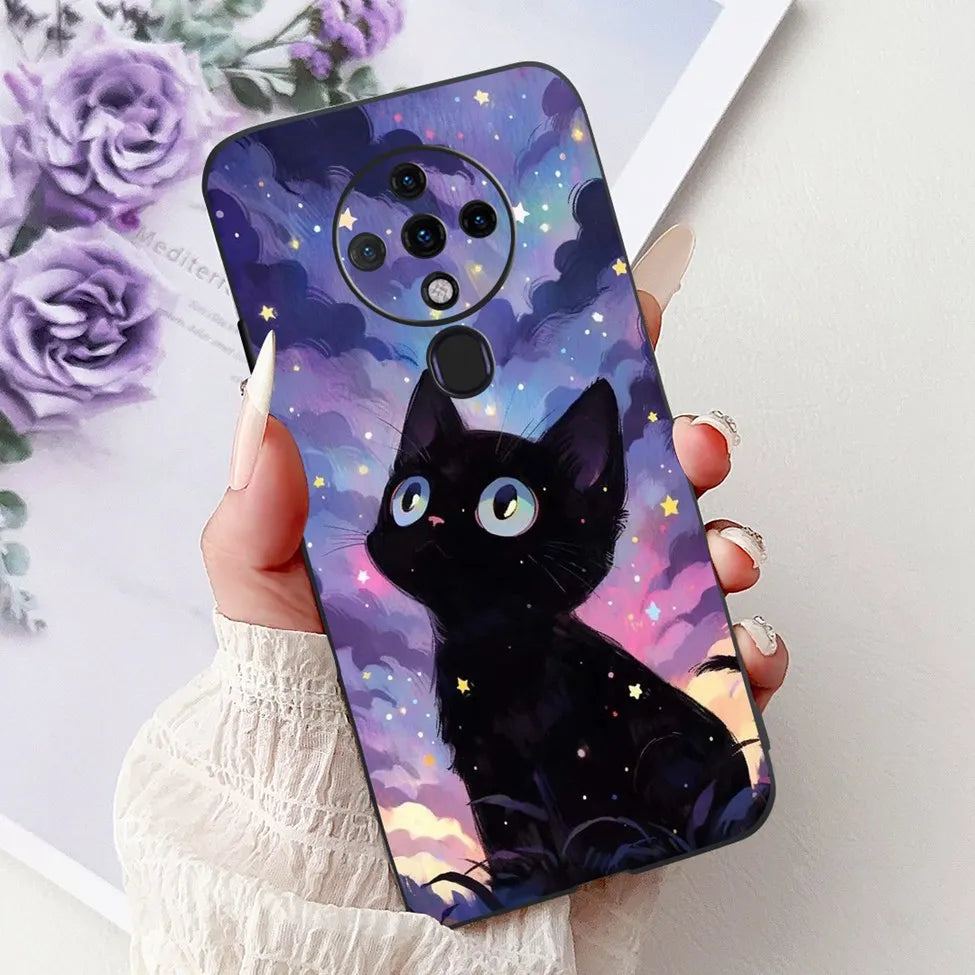 6.8'' For Tecno Spark6 KE7 Back Cover For Techno Spark 6 Case Shockproof Luxury Cute Cartoon Funny Cool Silicone Bumper Funda