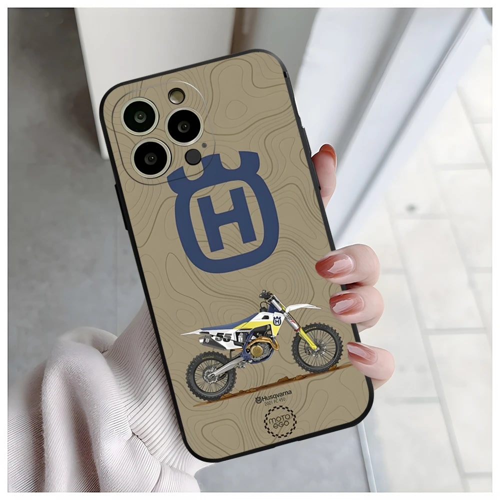H-husqvarnaES Phone Case For Iphone 14 15ProMax 16 11 13 12 Pro Xs Max Mini Xr X 7 8 Plus Shell Coque