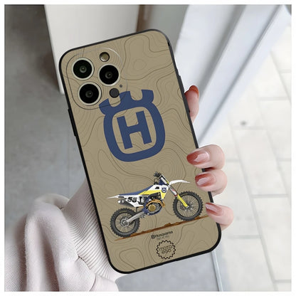H-husqvarnaES Phone Case For Iphone 14 15ProMax 16 11 13 12 Pro Xs Max Mini Xr X 7 8 Plus Shell Coque