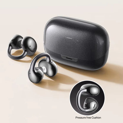 OHAYO Open Ear Headphones, Clip on Earphones, Wireless Earbuds Bluetooth 5.4, Lightweight Comfort，AI Call Noise Cancellation
