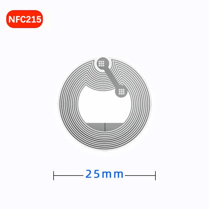 50pcs] 215NFC electronic tag cell phone NFC Ntag round card game card shortcut command music wall huawei share ios shortcut