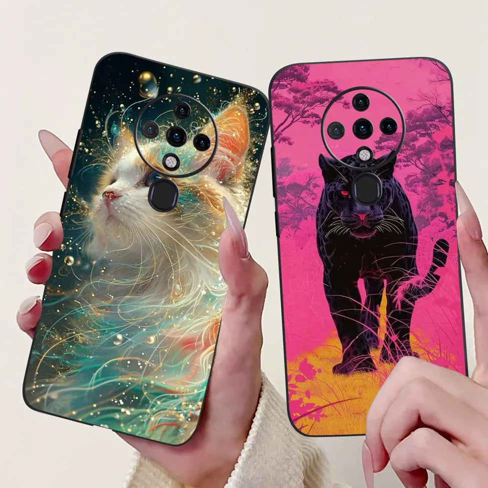 6.8'' For Tecno Spark6 KE7 Back Cover For Techno Spark 6 Case Shockproof Luxury Cute Cartoon Funny Cool Silicone Bumper Funda