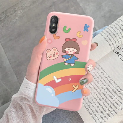 For Redmi 9AT 9A 9at Back Cover Protective Case Soft Silicone Cute Cartoon Cat Frog Funda Phone Case For Xiaomi Redmi 9C 13C 14C