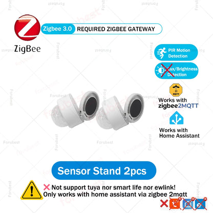 Zigbee 3.0 PIR Motion Sensor Infrared Detector Human Body Movement & Lux Brightness Light Sensor Works with Home Assistant Z2M