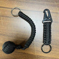 Outdoor Self-Defense Umbrella Rope,Monkey Fist Steel Ball, Paracord Survival Key Chain, Outdoor Safety Protection Accessories