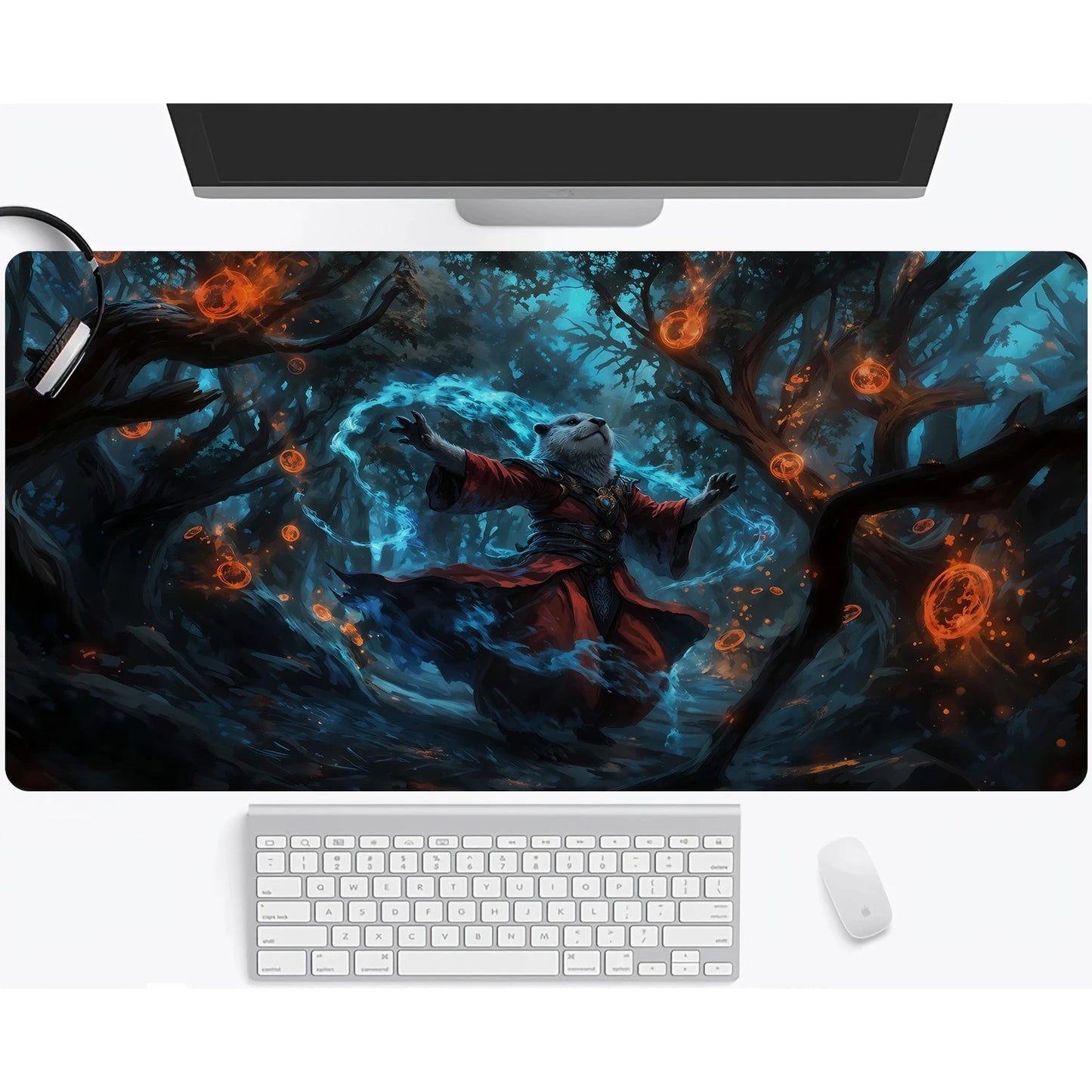 Magic playmat gathering gaming mats Frog Wizard theme anime desk mat Desk accessories 35X60cm mouse mat Raccoon tapete magic mtg