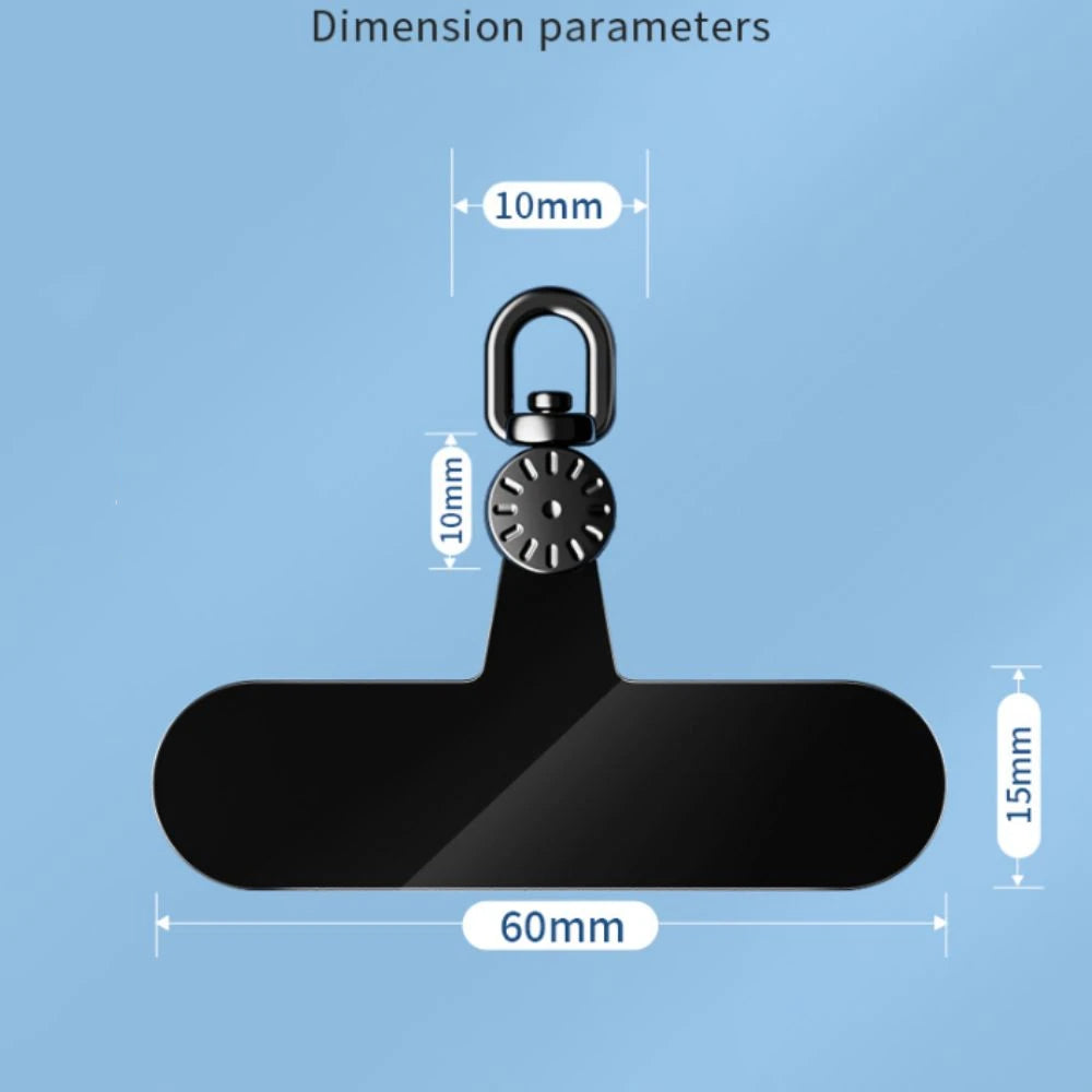 Luxury 360° Rotatable Phone Lanyard Gasket Hanging Cord TPR Metal Phone Patch Metal Ultra Thin Phone Card Clip Replacement