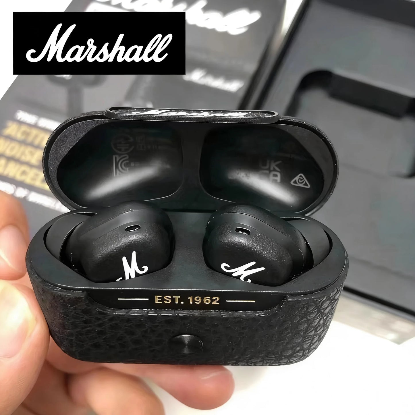Marshall MOTIF ANC True Wireless Earbuds Active Noise Cancelling Bluetooth Earphones In-Ear Sport Fashion Headset with Mic