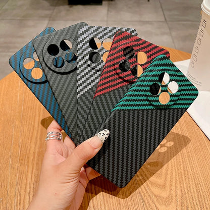 Carbon Fiber Case For Oneplus 13R Ultra Thin Hard PC Shell Anti Fingerprint Heat Dissipation Back Protection Fundas One plus 13