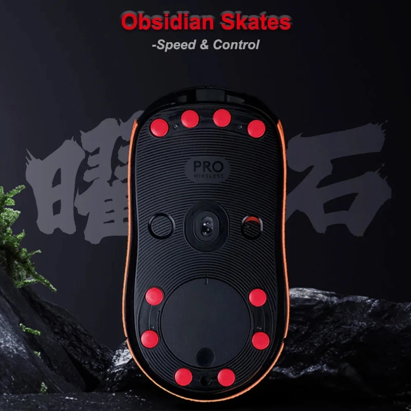 Obsidian X-Raypad Mouse Skates Universal 6.5mm Dots Donuts 0.9mm Balanced Control Mouse Feet Pad Glass Foot Pad