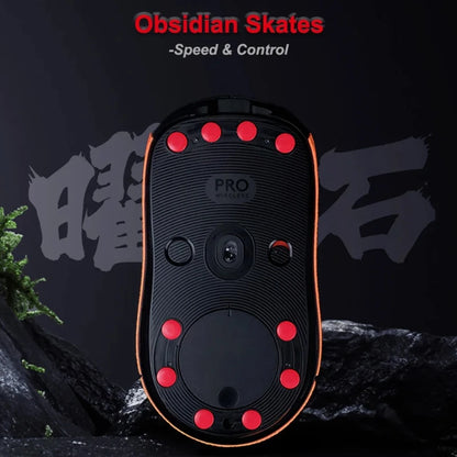 Obsidian X-Raypad Mouse Skates Universal 6.5mm Dots Donuts 0.9mm Balanced Control Mouse Feet Pad Glass Foot Pad