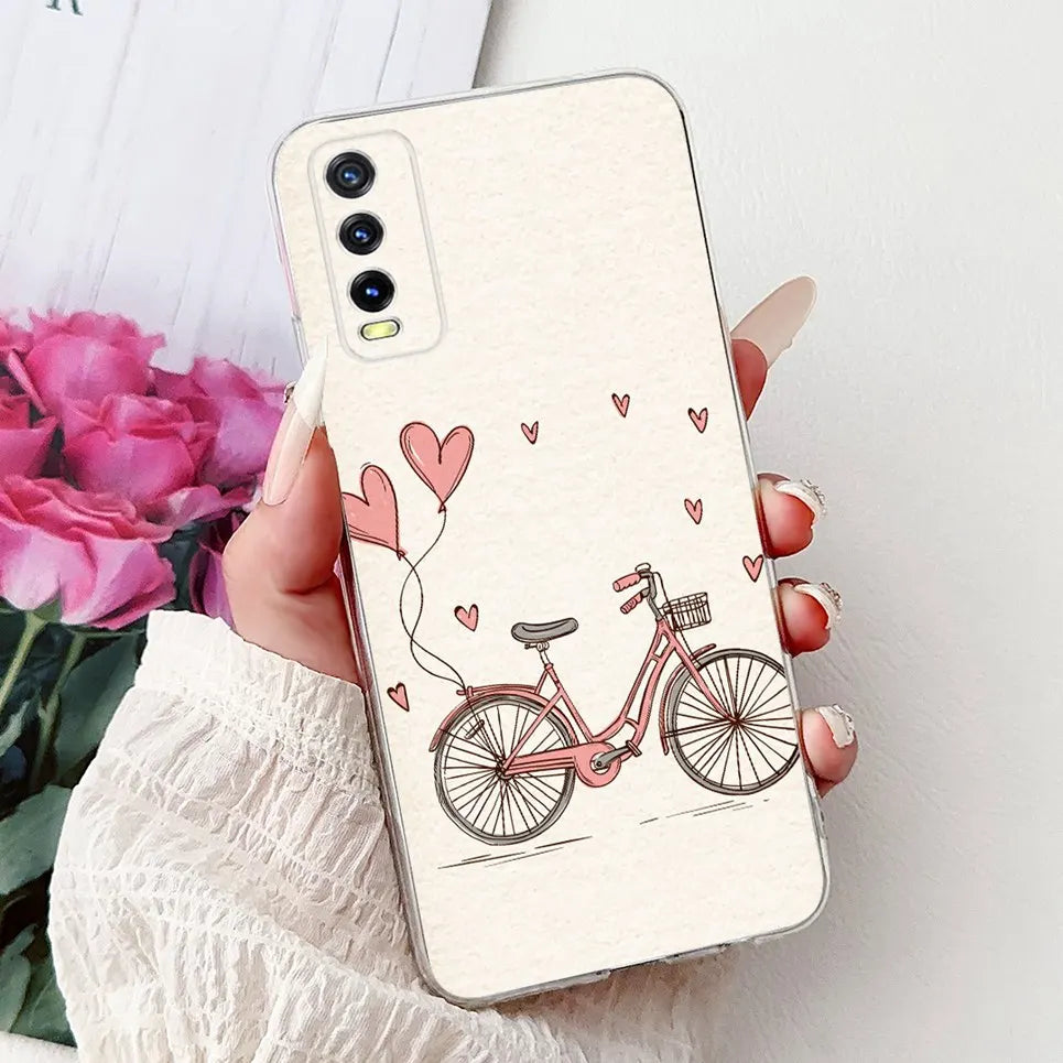 Soft Clear Siliocne Cover For Vivo V2027 V2028 V2029 Phone Case Vivo Y11s Y12s Y20 Y20s Y20i Y20G Cartoon Animals Flower Coque