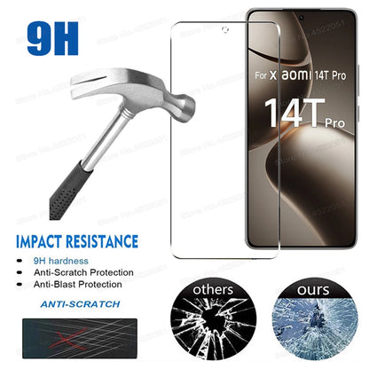 5PCS Screen Protector For Xiaomi 14T Pro 13 14 HD Tempered Glass For Xiaomi 14T 13T 12T 11T 10T Pro 11 12 Lite 5G 9H Clear Film