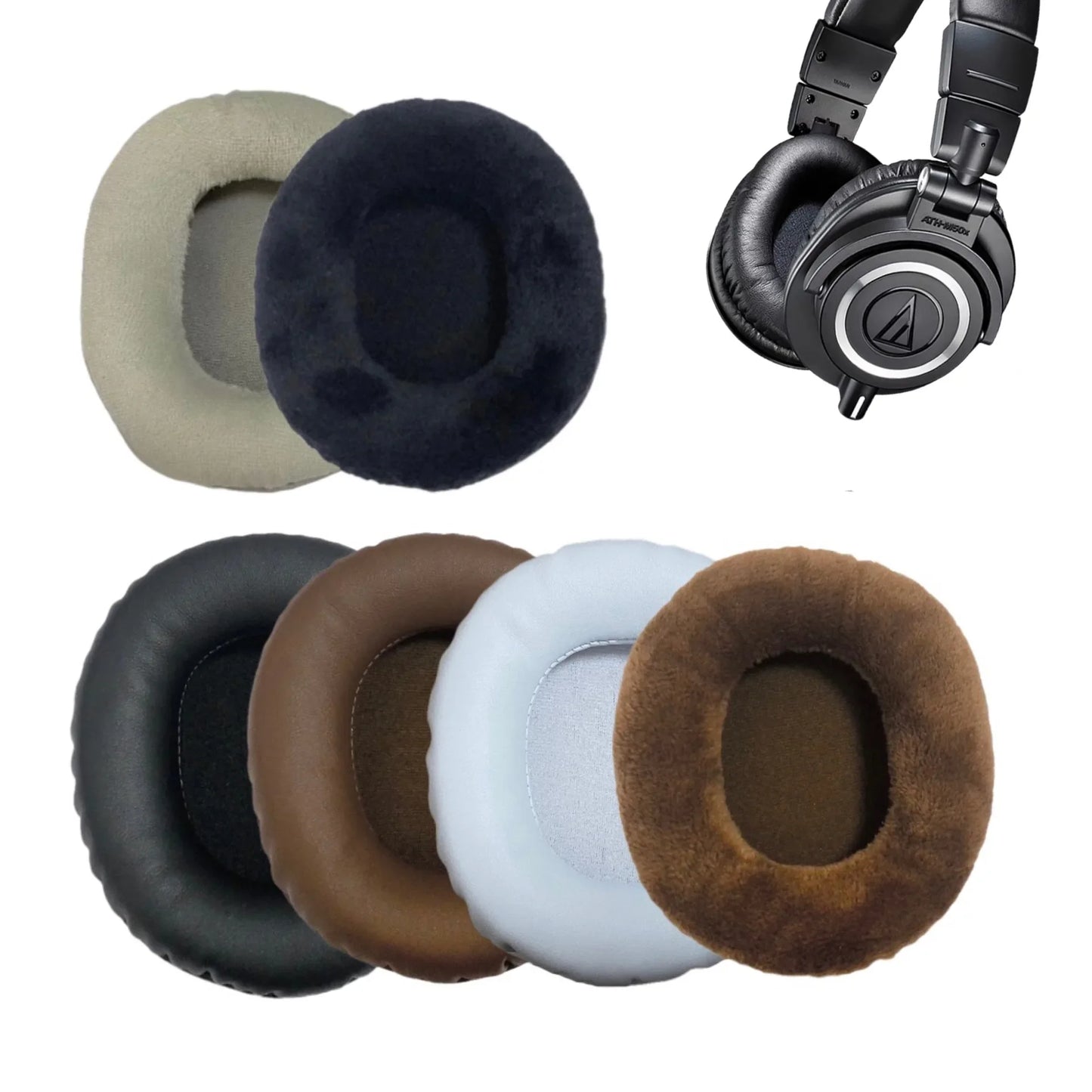 Replacement Earpads for Audio Technica ATH-M50X M40X M30 M40 M50SX1M50X Headset Headphones Leather Sleeve Earphone Earmuff