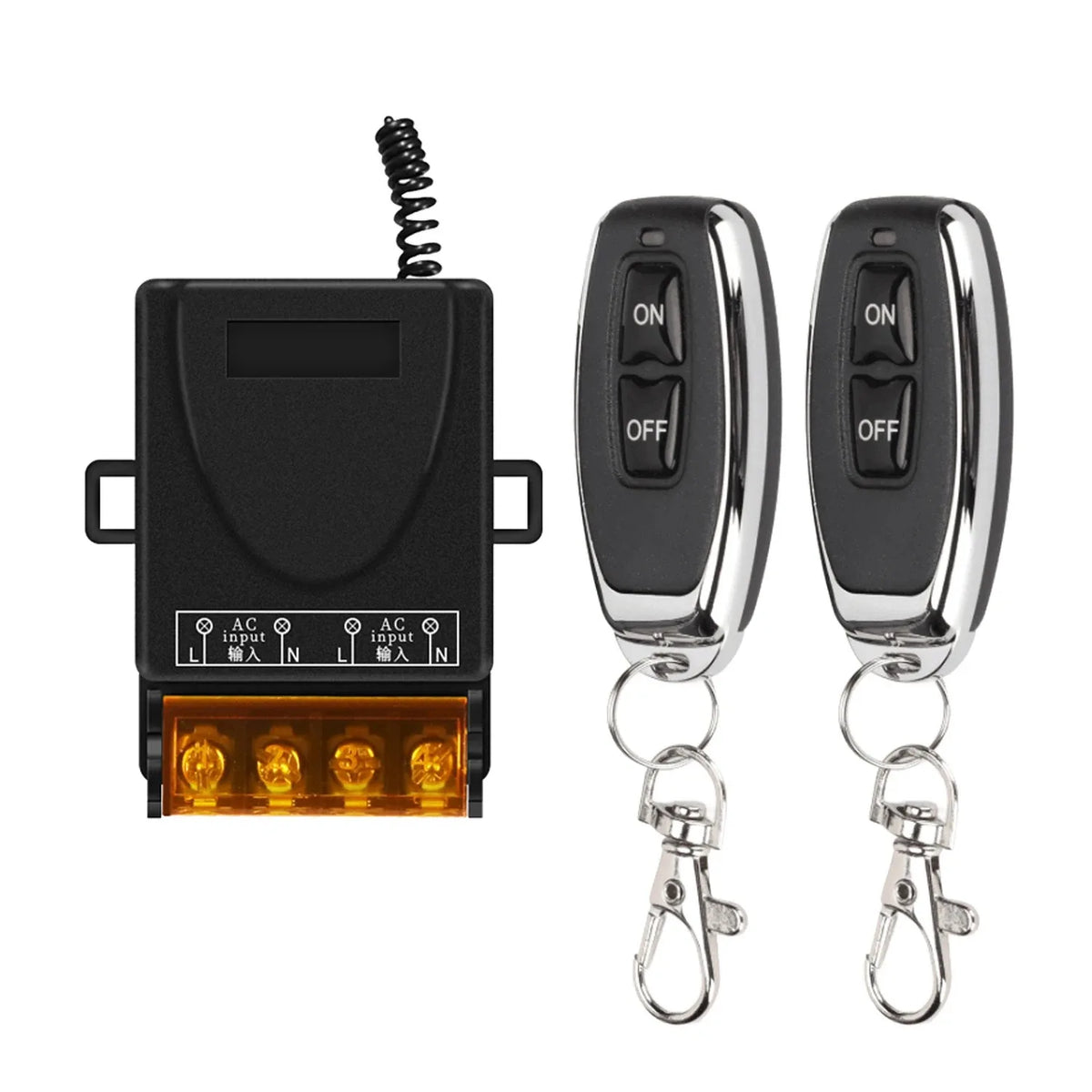 433Mhz Wireless Remote Control Switch AC 110V 220V 10A Relay 1CH Receiver Controller and 2 botton RF433 Mhz Transmitter
