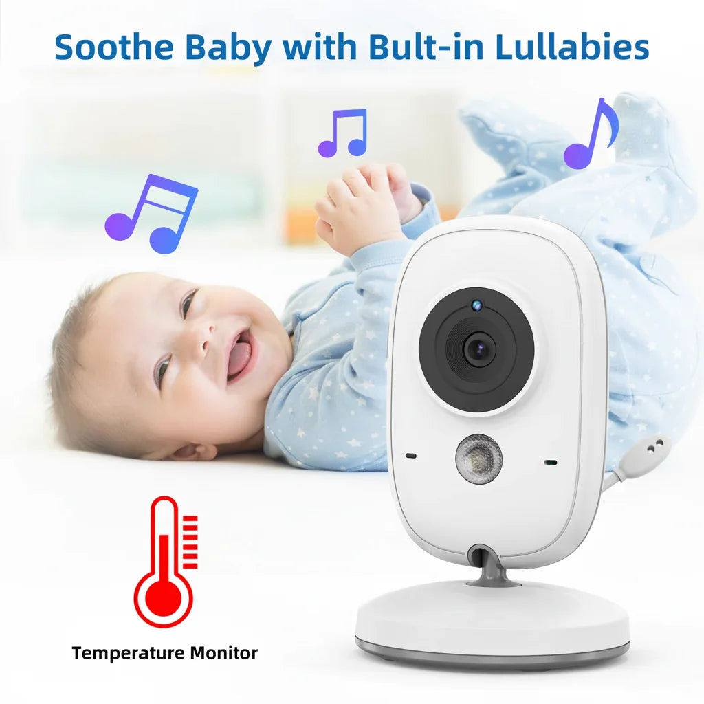 TakTark 3.2 Inch Video Baby Monitor 2.4G Wireless with Auto Night Vision TwoWay Intercom Surveillance Security Camera Babysitter