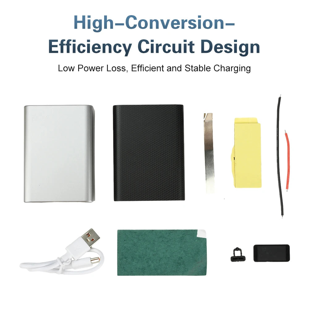 22.5W Fast Charging DIY Power Bank Kit 0.96" TFT Color Screen Dual USB Type-C for 21700 Battery Multi-Protocol Portable Charger