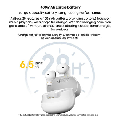 Blackview Airbuds 20 Headset Wireless Headphones TWS Sports Air Conduction Bass ENC Earphones TWS With Mic 400mAh