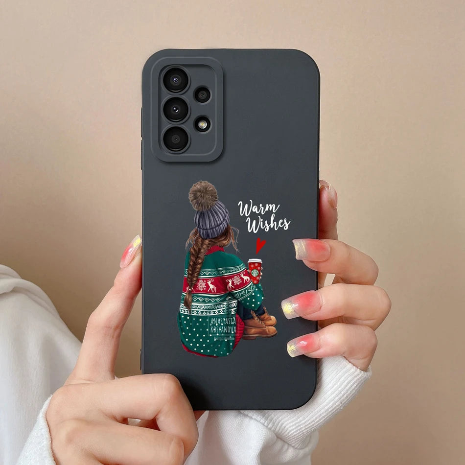 Case For Samsung Galaxy A13 A 13 4G 5G New Design Soft Liquid Silicone Full Coverage Back Cover Anti Slip Shockproof Bumper Capa