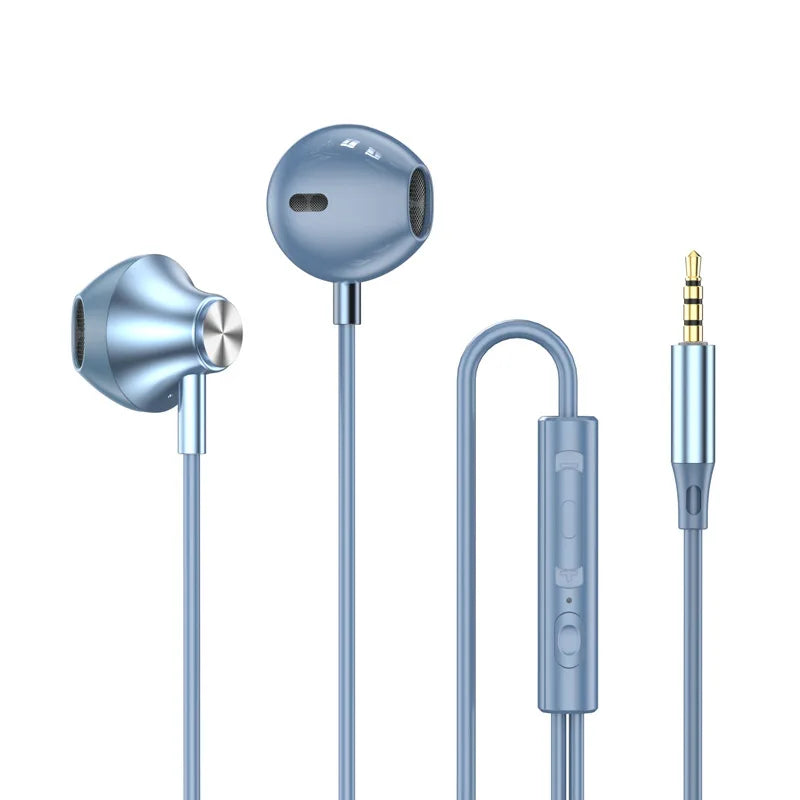 9D Stereo Type C & 3.5mm Gamers Headsets Wired Earphones In-ear Headphone HiFi Bass Earphone for Phone Earbud In Mic Handsfree