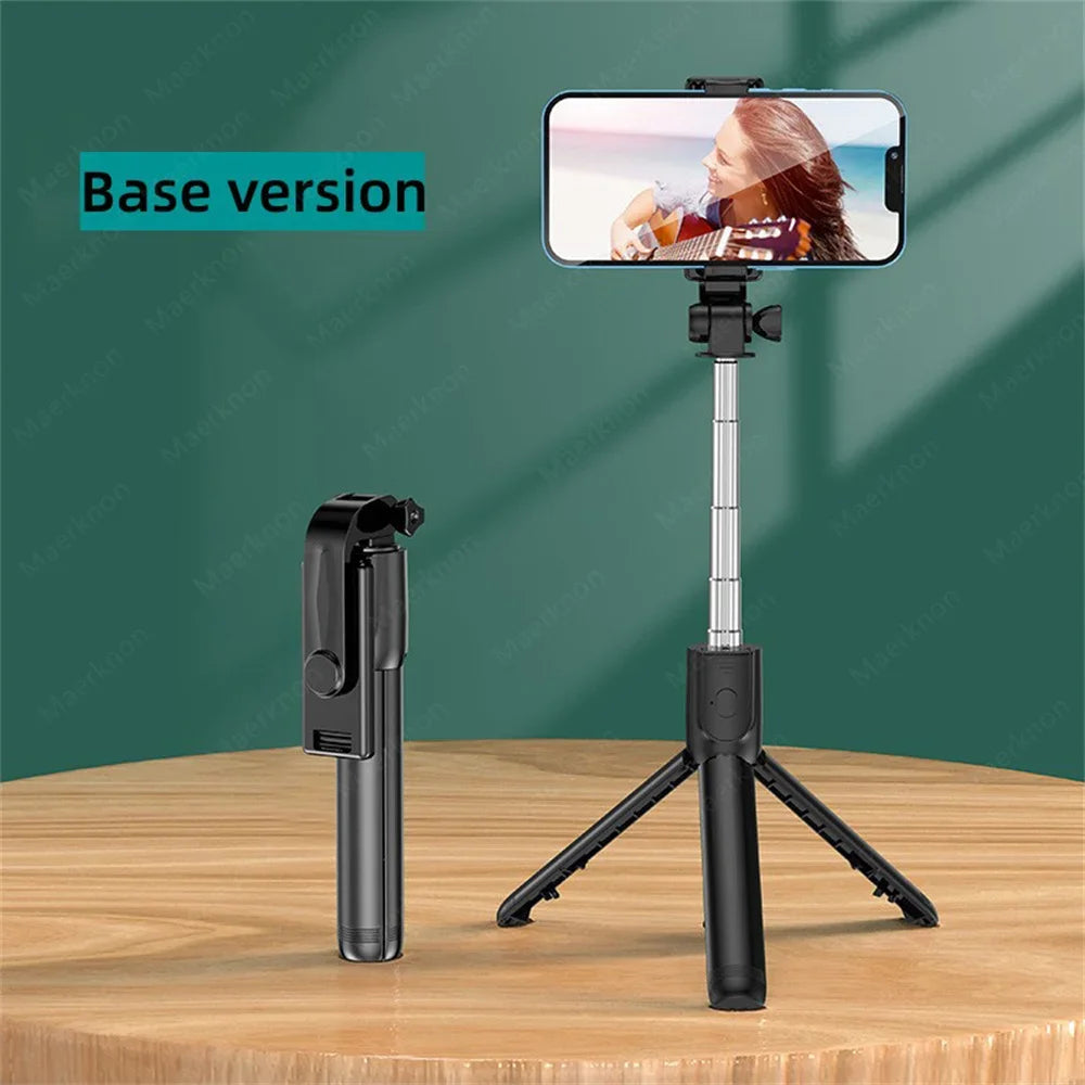 Bluetooth Selfie Stick Tripod Desktop Stand Phone Holder Wireless Remote Shutter for iPhone IOS Android Phone Option Fill Light