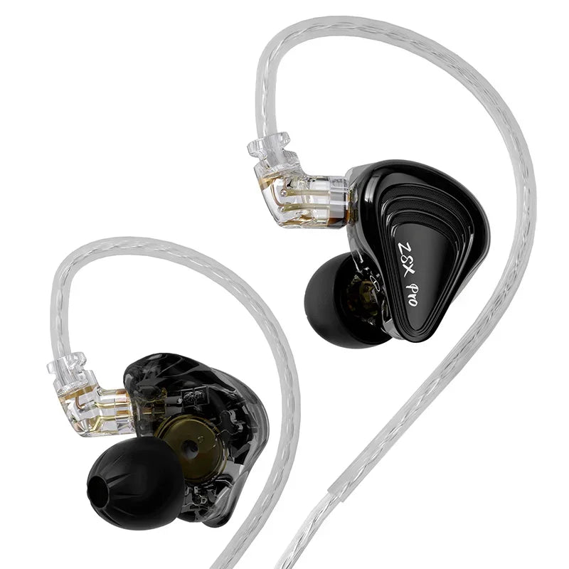 KZ ZSX Pro 5BA 1DD Hybrid Drive Unit Earphones 10mm Dynamic Drive IEMs HIFI Sport Game Earbuds Music Headsets ZSXPRO ZAX ZAS ZAR