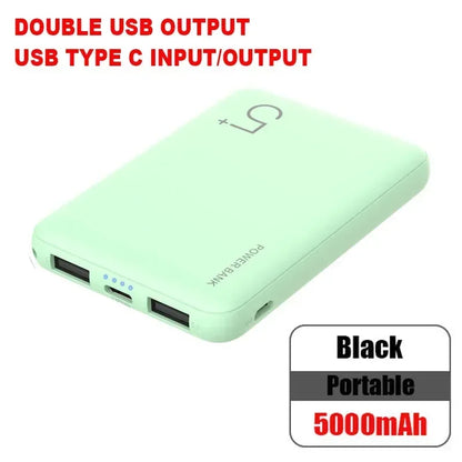 Power bank 5000mAh Ultra Silm External Battery Polymer  Portable Phone Charger Type C Power Bank For iPhone Xiaomi Mi Power bank