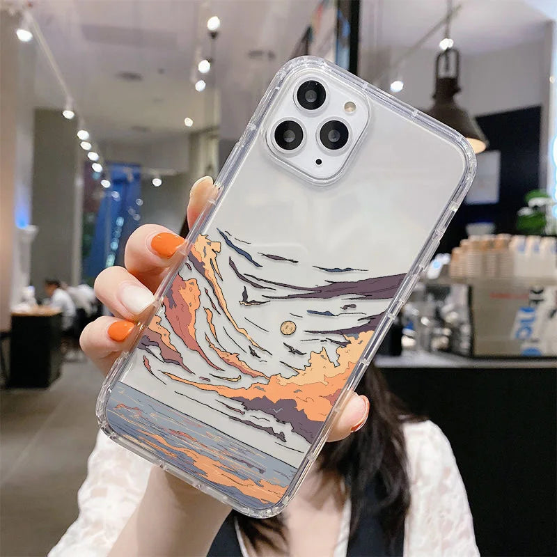 For Samsung S23 S25 Ultra Case Anime Landscape Phone Case For Samsung Galaxy S24 S22 Ultra S20 S21 FE S23Ultra S 23 Plus Covers