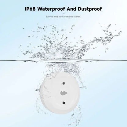 Tuya ZigBee Smart Water Leak Sensor Flood Leakage Sensor Alarm APP Remote Monitoring Flood Overflow for Kitchen Bathroom
