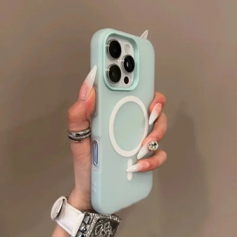 Luxury Candy For Magsafe Wireless Charge Matte Phone Case For iPhone 11 12 13 14 15 16 Pro Max Plus Magnetic Bumper Cases Cover