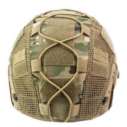 Tactical Helmet Cover for Fast Helmet Multi-Camo Helmet Cover for Airsoft HelmetMilitary Paintball Hunting Shooting Gear