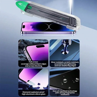 Oleophobic Dust Free Easy Installation Screen Protector For iPhone 17 13 12 11 14 15 Pro Max XS X XR 16 Plus Matte Privacy Glass