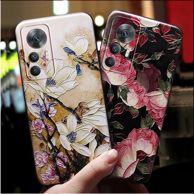 For Funda Xiaomi 12T 11T 13 12 11 T Pro Lite 12X 13Lite 12Lite 11Lite Mi 11 Lite 5G NE Pro Case Cute Soft 3D Rose Phone Cover