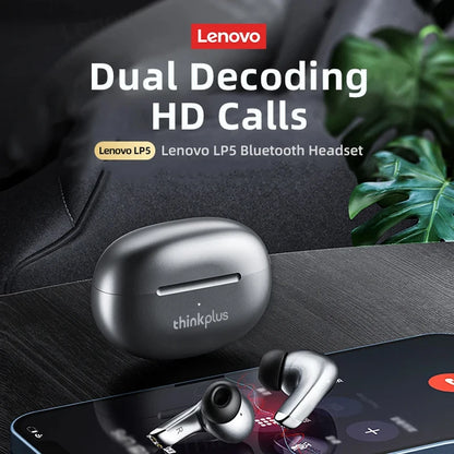 Lenovo LP5 Wireless Bluetooth Earbuds Stereo HiFi Music Earphones Headphones Sports Waterproof TWS Headset With Mic Earbuds New