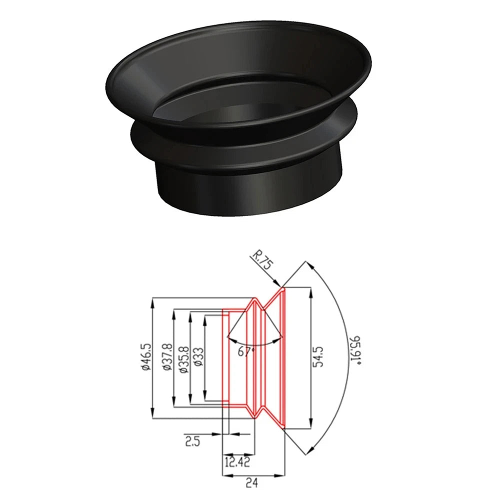 33-38mm Recoil Eye monocular screen Protector for Infrared Thermal Night vision Rubber Eye Cup Eyepiece Cover Guards Anti Impact