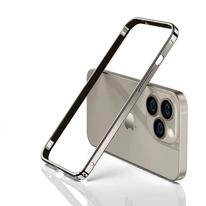 Aluminium Metal Bumper Frame Case For iPhone 17 16 15 14 13 12Pro Max Ultra Thin Luxury Light Alloy Protective Hard Back Bumpers