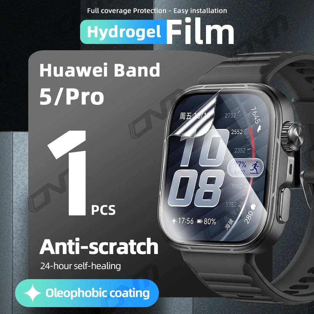 Soft Protection Film For Huawei Watch Fit 5/5 Pro Screen Protector Clear Hd Flexible Anti-Scratch Film Accessories (Not Glass)
