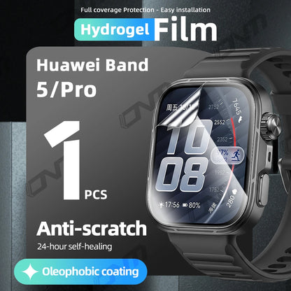 Soft Protection Film For Huawei Watch Fit 5/5 Pro Screen Protector Clear Hd Flexible Anti-Scratch Film Accessories (Not Glass)