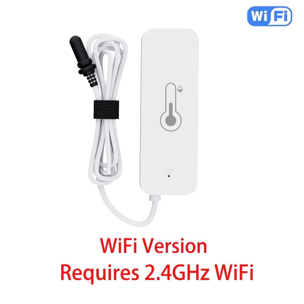 Tuya WiFi Temperature and Humidity Sensor With External Probe Sensor APP Remote Control WorkWith SmartLife Yandex Alexa
