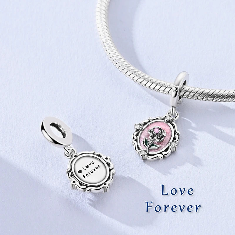 New IN 925 Sterling Silver Charms Beads Headphones Snail Fox Rose Pendant Jewelry Fit Original Bracelet For Women DIY Gift