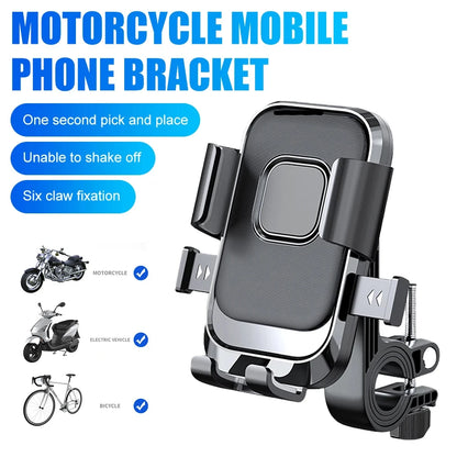 Motorcycles Bicycles Phone Holder Free Rotation Mobile Phone Navigation Bracket For Riding Shockproof For iPhone