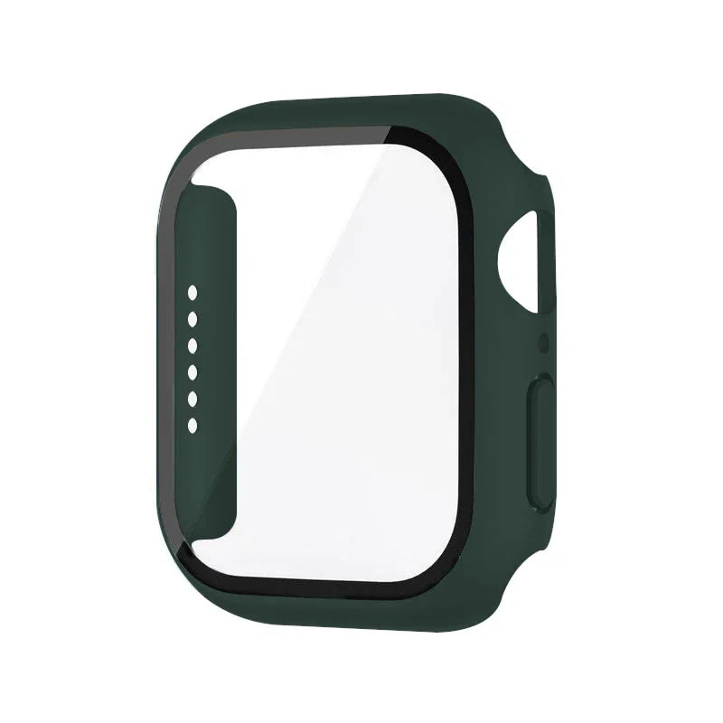 Glass+Cover For Apple Watch case 8 7 9 45mm 41mm 44mm 38 42mm iWatch Accessorie Screen Protector Apple watch series 6 SE 5 40mm