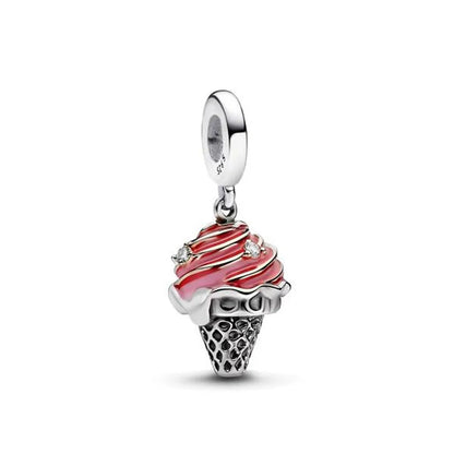 Fashionable 925 Silver Cartoon Beads Compatible with European Bracelet Koala Rabbit Mouse Princess Anime Beads DIY Jewelry Gift