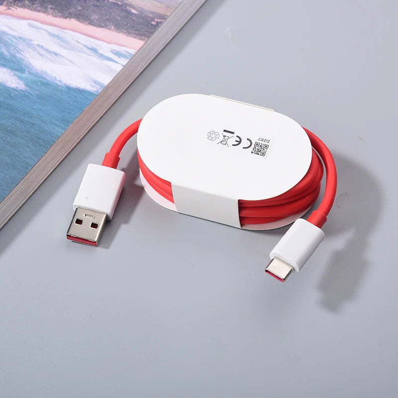 100W 80W 65W OnePlus SuperVOOC Warp Charge USB Type C Cable 1/2/3 M Wire Cord For one plus 1+ 11 10 9 8 T R Pro Nord CE 2 3 4 T