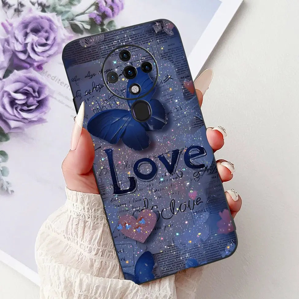 6.8'' For Tecno Spark6 KE7 Back Cover For Techno Spark 6 Case Shockproof Luxury Cute Cartoon Funny Cool Silicone Bumper Funda
