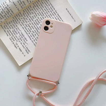 Crossbody Lanyard Phone Case For VIVO V30E V40 SE Lite V27E V25 Y21 Y33S Y22 Y53S Y35 Y36 Y38 Y28 Necklace Strap Rope Cover