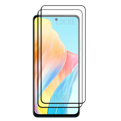 6-in-1 For OPPO A58 Glass For OPPO A58 Tempered Glass 9H Protective Full Cover Glue Screen Protector OPPO A 58 A58 4G Lens Glass